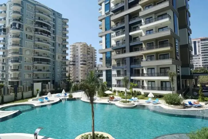 Moderne leilighet i et boligkompleks ved sjøen i Alanya – sørvendt, 64 kvm