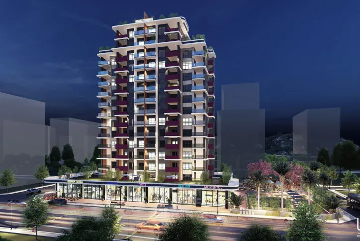 Apartments under construction in installments in the city of Mersin.