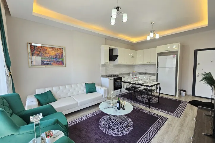 Furnished 1+1 apartment in Demirtas