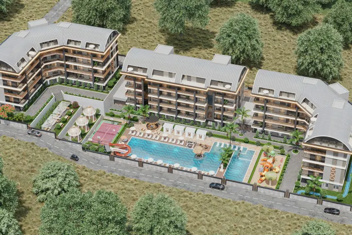 Apartments in a new project under construction 1900 m from the sea