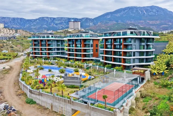 Luxury Furnished Garden Duplex with Sea & Pool Views in Kargıcak
