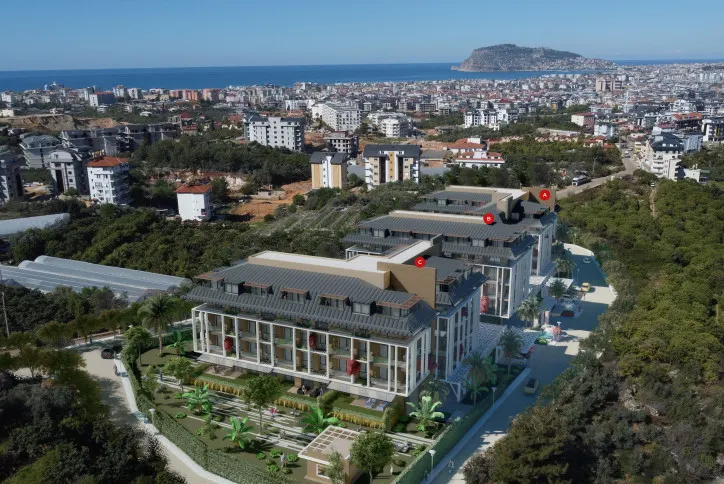 Luxury residential complex in a popular area of Alanya, Oba