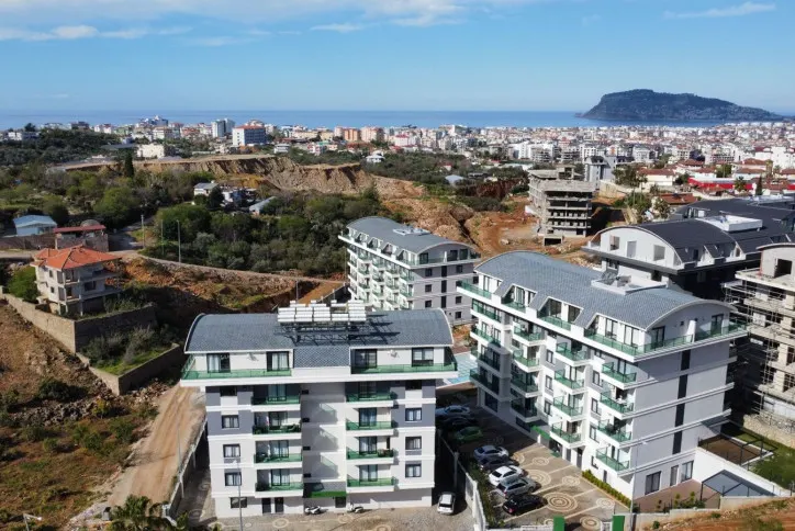 1+1 apartment for sale in Oba area — mountain view