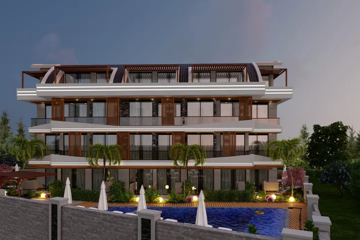 Modern project under construction in Alanya