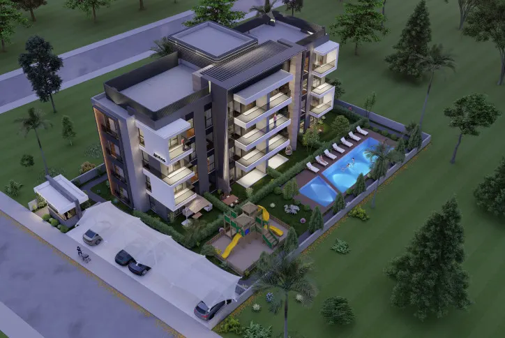 Apartments in a residential complex with a convenient location, near the sea coast
