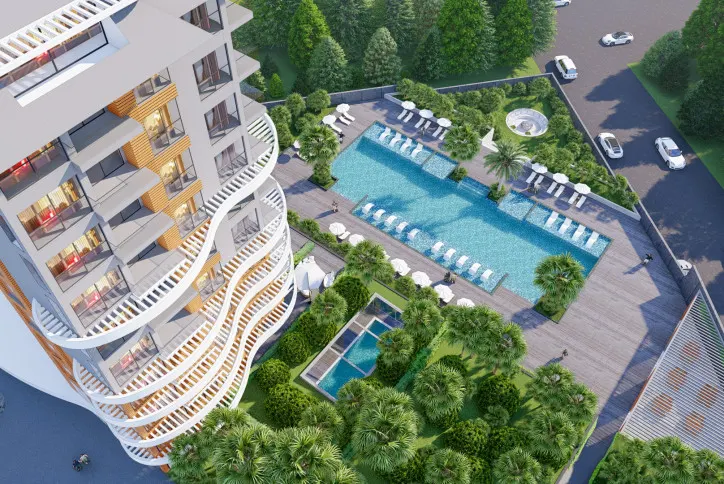 2+1 Duplex in Demirtas with Sea View