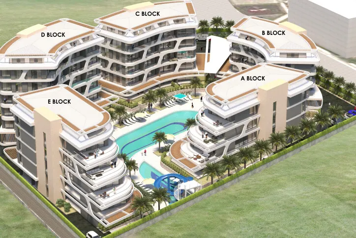 Moderna lägenheter med många sociala faciliteter i Oba Alanya