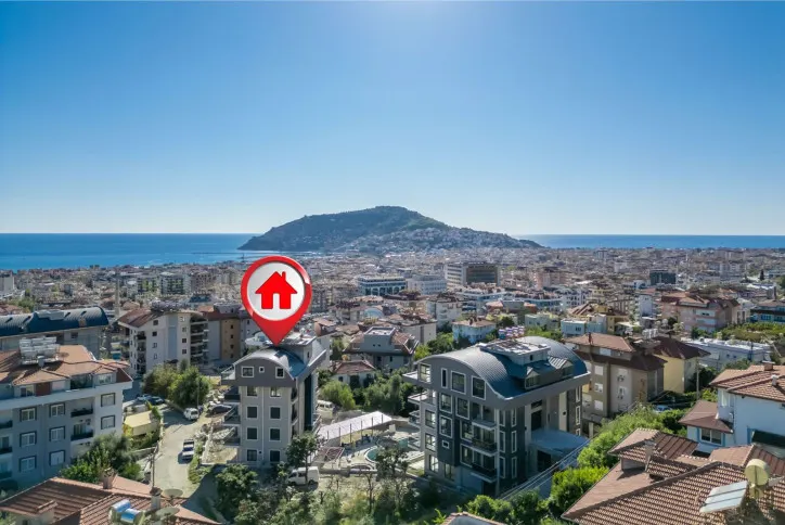 2+1 Apartment in Cikcilli with Sea and Mountain View
