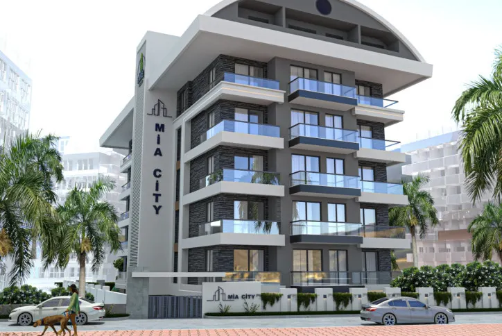 Modernt bostadskomplex i centrala Alanya