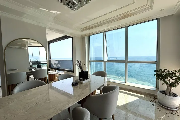 3+2 Duplex with Sea View in Tosmur