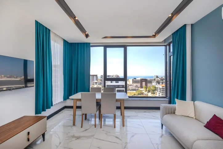 Modern apartment with panoramic sea view