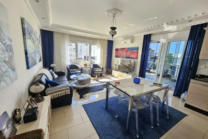 Möblerad 2+1 lägenhet till salu i Melanihus Residence, Oba, Alanya – 110 m², pool, 600 m från havet