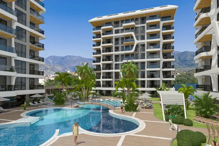 Comfort-class apartment complex in Tosmur, Alanya