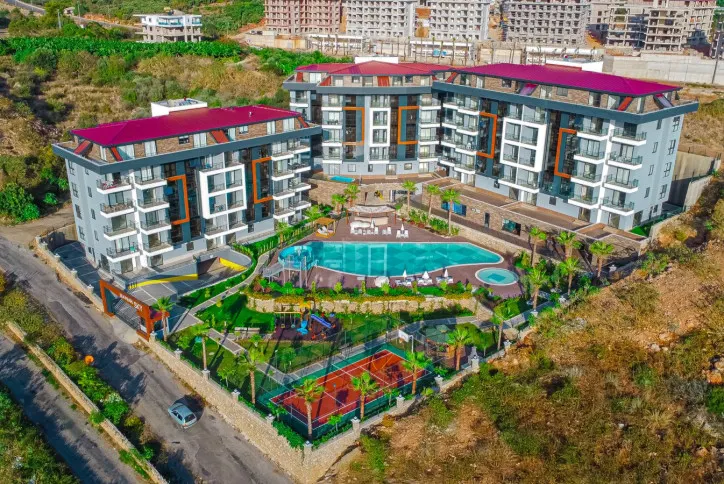 Stilig 1+1 leilighet i Alanya, Kestel området