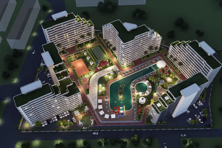 Modern residential complex in Mersin, in the Erdemli area