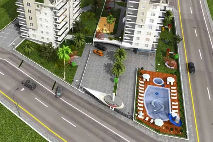 2 sovrumslägenhet nära köpcentrum i Alanya