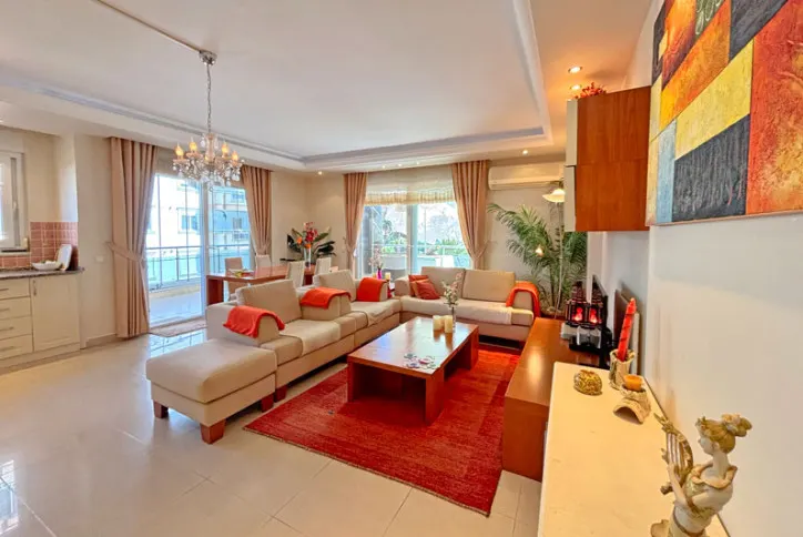 A spacious, furnished apartment in Mahmutlar near the sea in a modern complex