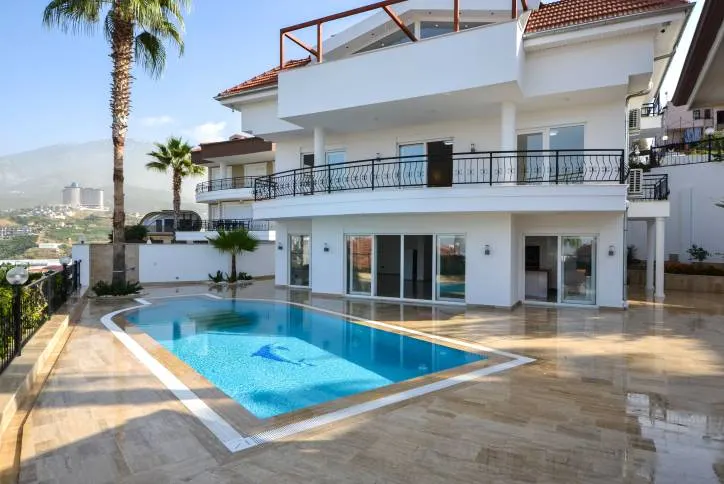 New luxury villa with panoramic sea and mountain views in the prestigious Kargicak district