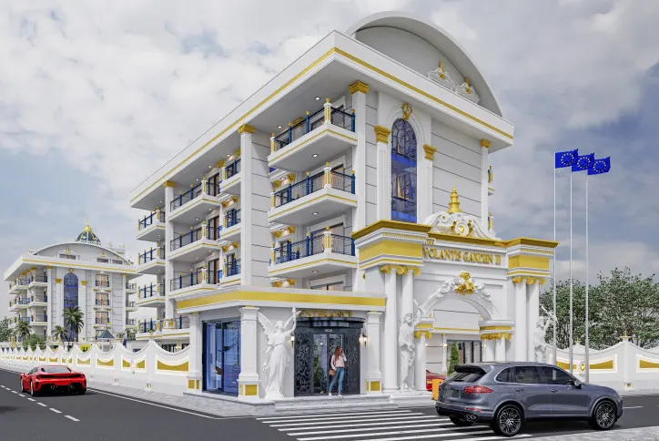 Luxurious apartments in the open area of Alanya
