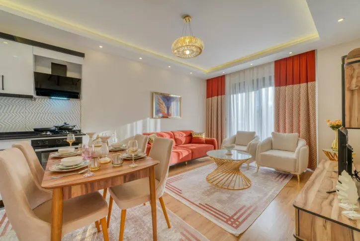 Stilig 1-roms leilighet i Alanya, 55 m²