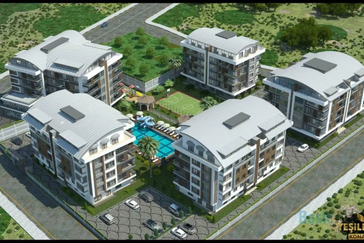 3 Bedroom Apartments with Seperate Kitchen in Alanya Oba