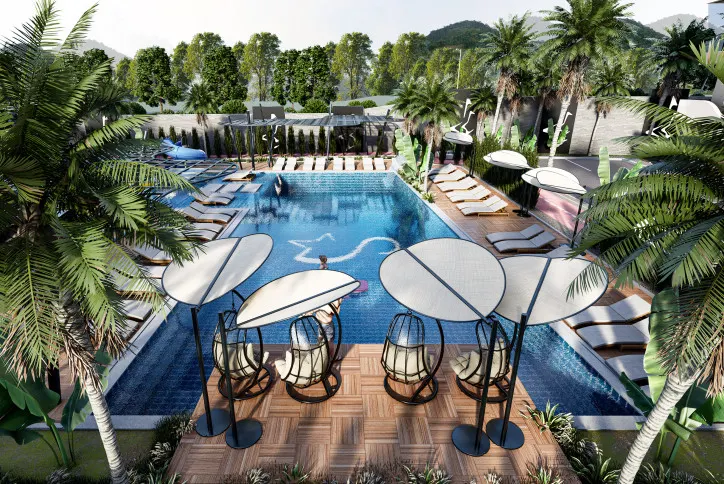 Apartments in a new residential complex in Demirtas, Alanya.