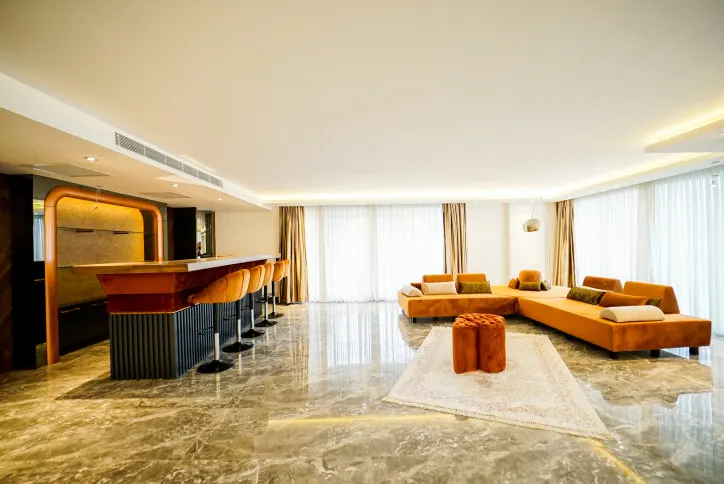 Stor 4+2-villa med havsutsikt i Tepe, Alanya