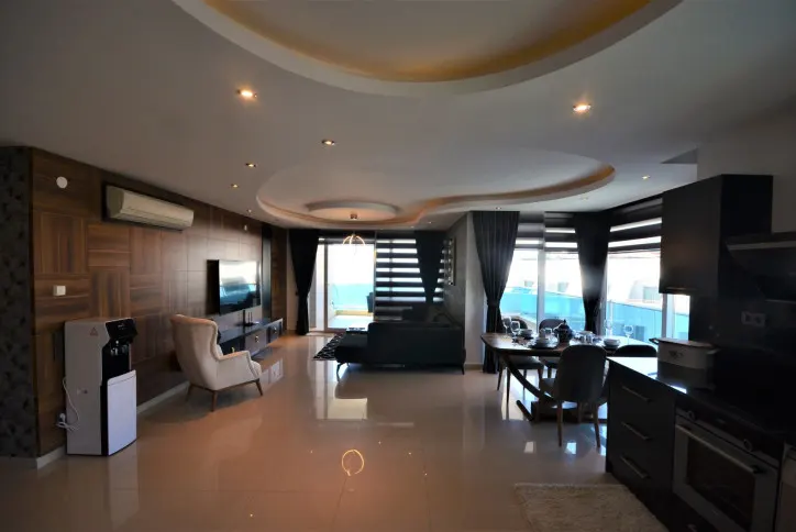 3+1 Duplex with Sea View in Oba