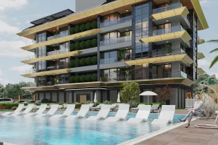 Excellent project in Kargicak area 200 meters from the sandy beach