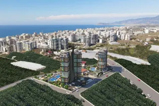 Modern apartment with sea views in Mahmutlar