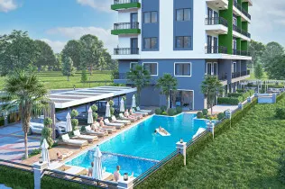 A new complex in Alanya in the Çıplaklı area, 3600 meters from the sea