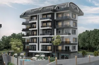 Attractive one bedroom apartment in a new complex in Oba