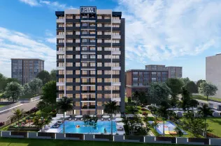 Apartments in installments in a new complex in Mersin