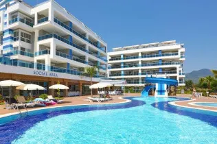 Apartment with a large terrace in the heart of Alanya, Oba district