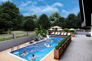 Project in Çıplaklı area ten minutes walk from the sea