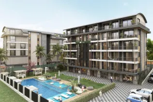 Brand new, apartment with separate kitchen in Oba, Alanya