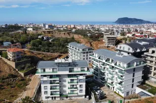 1+1 apartment for sale in Oba area — mountain view