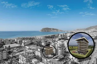 Bostadskomplex i Oba, Alanya, endast 280 meter från Medelhavet
