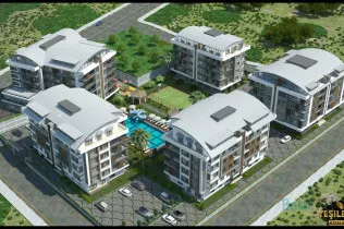 3 Bedroom Apartments with Seperate Kitchen in Alanya Oba